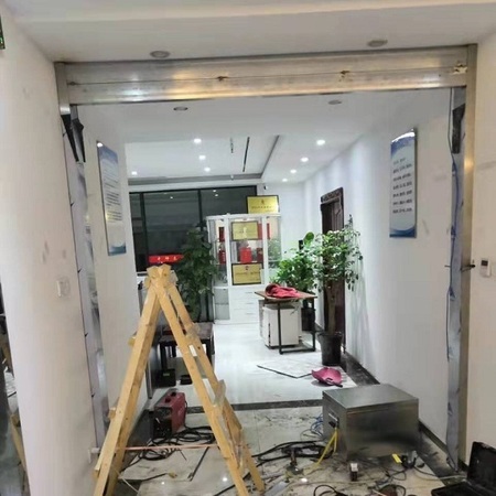 辦公室門禁自動(dòng)門安裝案例